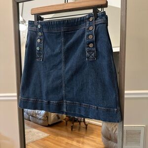 LOFT Multicolored A Line Mini Skirt Casual